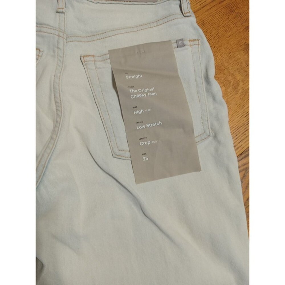 EVERLANE Jeans Womens NEW 25 Crop Original Cheeky Organic Cotton Defects - Picture 12 of 12
